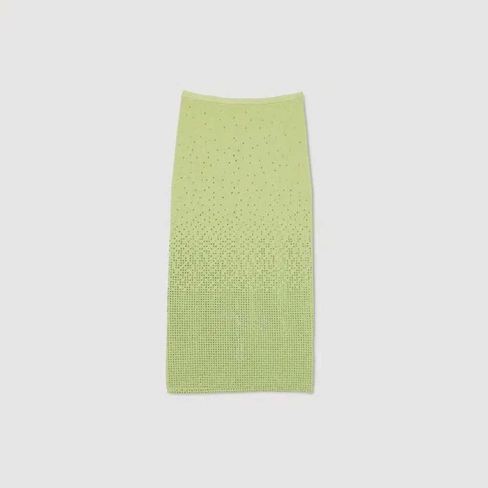 Sandro Green Embellished Midi Skirt - Picture 4 of 6
